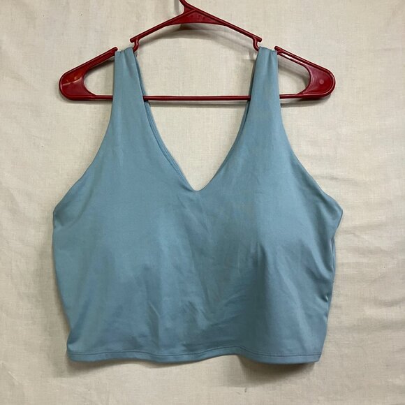 NWT Blogilates Women's Large Cameo Blue Crisscross Active Strappy Back Tank Bra - Picture 4 of 14